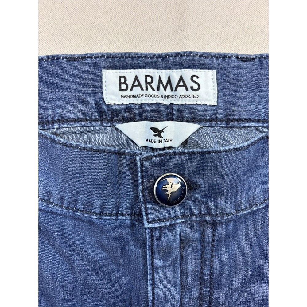 Barmas Dakota Air Jeans Men’s 33x30 Medium Wash Slim Fit Italian Denim